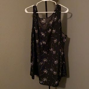 Dandelion print sleeveless top